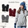 Britt's Knits Warm Knit Mittens with Plush Lining and Texting Fingertip for Women One Size - Blue view 3