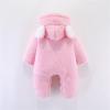 3 Month Gender Neutral Clothes Infant Newborn Baby Boys Girls Long Sleeve Patchwork Fleece 3 Month (Pink, 6-9 Months) view 2