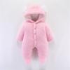3 Month Gender Neutral Clothes Infant Newborn Baby Boys Girls Long Sleeve Patchwork Fleece 3 Month (Pink, 6-9 Months) view 3
