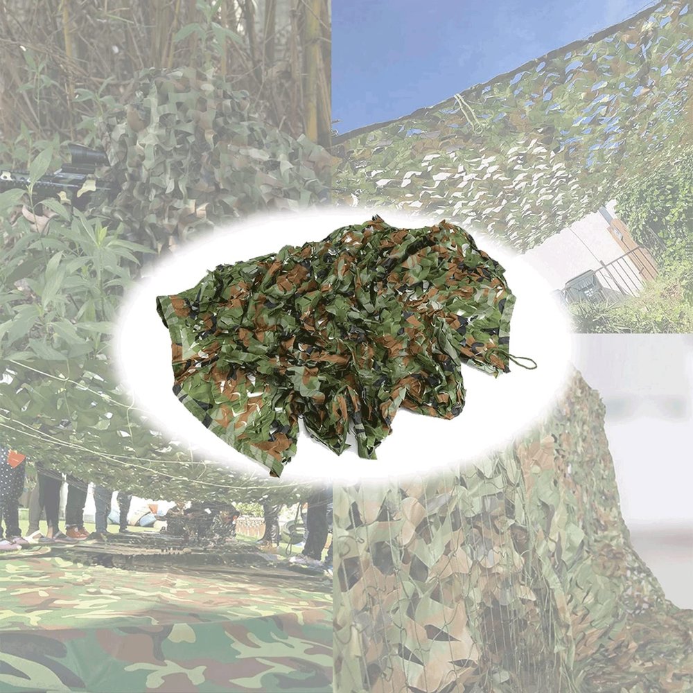 XIGOUZIQU Camouflage Netting, Camo Netting Camouflage Net Bulk Roll Army Lightweight Camo Net for Decorations, Hunting, Camping, Shooting, Car Cover, Sunshade (Size : 2x15m/6.6x49.2ft)