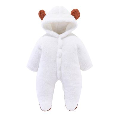 3 Month Gender Neutral Clothes Infant Newborn Baby Boys Girls Long Sleeve Patchwork Fleece 3 Month (White, 6-9 Months)