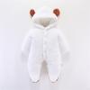 3 Month Gender Neutral Clothes Infant Newborn Baby Boys Girls Long Sleeve Patchwork Fleece 3 Month (White, 6-9 Months) view 2