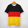 Linkasi German Flag Women's Summer Short Sleeve T-Shirt Long Sleeve Crewneck Tops M view 3