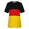 Linkasi German Flag Women's Summer Short Sleeve T-Shirt Long Sleeve Crewneck Tops M view 4