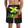 JUDIMANG Jamaica Map Red Men's Swim Trunks Quick Dry Board Shorts Beach Swimsuit with Pockets Mesh Lining X-Large view 1