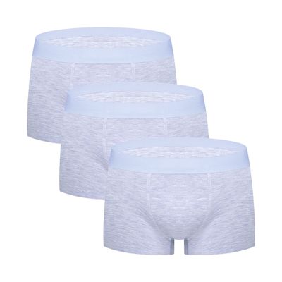 Maiyifu-GJ Men's Plain Weave U-Crotch Underwear Solid Colour Traceless Boxer Briefs Breathable Light Underpants (Purple 3PC,3X-Large)