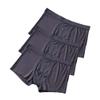 Maiyifu-GJ Men's Ice Silk Solid Colour Underwear Moisture-Wicking Breathable Trunks Stretchable Mesh Boxer Briefs (Gray 3PC,4X-Large) view 1
