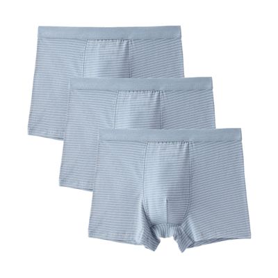 Maiyifu-GJ Men's Moisture-Absorbing U Convex Underwear Comfort Stripe Trunks Soft Cotton Boxer Briefs (Blue 10 3PC,7X-Large)