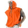 Aixdir Mens Sleeveless Shirts Workout Shirt Sleeveless Hoody Muscle Tank Tops Orange view 1