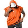 Aixdir Mens Sleeveless Shirts Workout Shirt Sleeveless Hoody Muscle Tank Tops Orange view 2