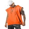 Aixdir Mens Sleeveless Shirts Workout Shirt Sleeveless Hoody Muscle Tank Tops Orange view 3