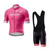 Italy Tour Team Pink Cycling Jersey Set,Summer Short Sleeve Cycle Shirt MTB Bike Clothing Bib Short Kits 9D Gel Pad (3XL) view 1
