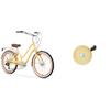 sixthreezero EVRYjourney Women's 7-Speed Step-Through Hybrid Cruiser Bicycle, 26" Wheels with 17.5" Frame, Cream with Brown Seat and Grips, Model:630034 & Firmstrong Classic Beach Cruiser Bicycle Bell view 1
