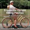 sixthreezero EVRYjourney Women's 7-Speed Step-Through Hybrid Cruiser Bicycle, 26" Wheels with 17.5" Frame, Cream with Brown Seat and Grips, Model:630034 & Firmstrong Classic Beach Cruiser Bicycle Bell view 4