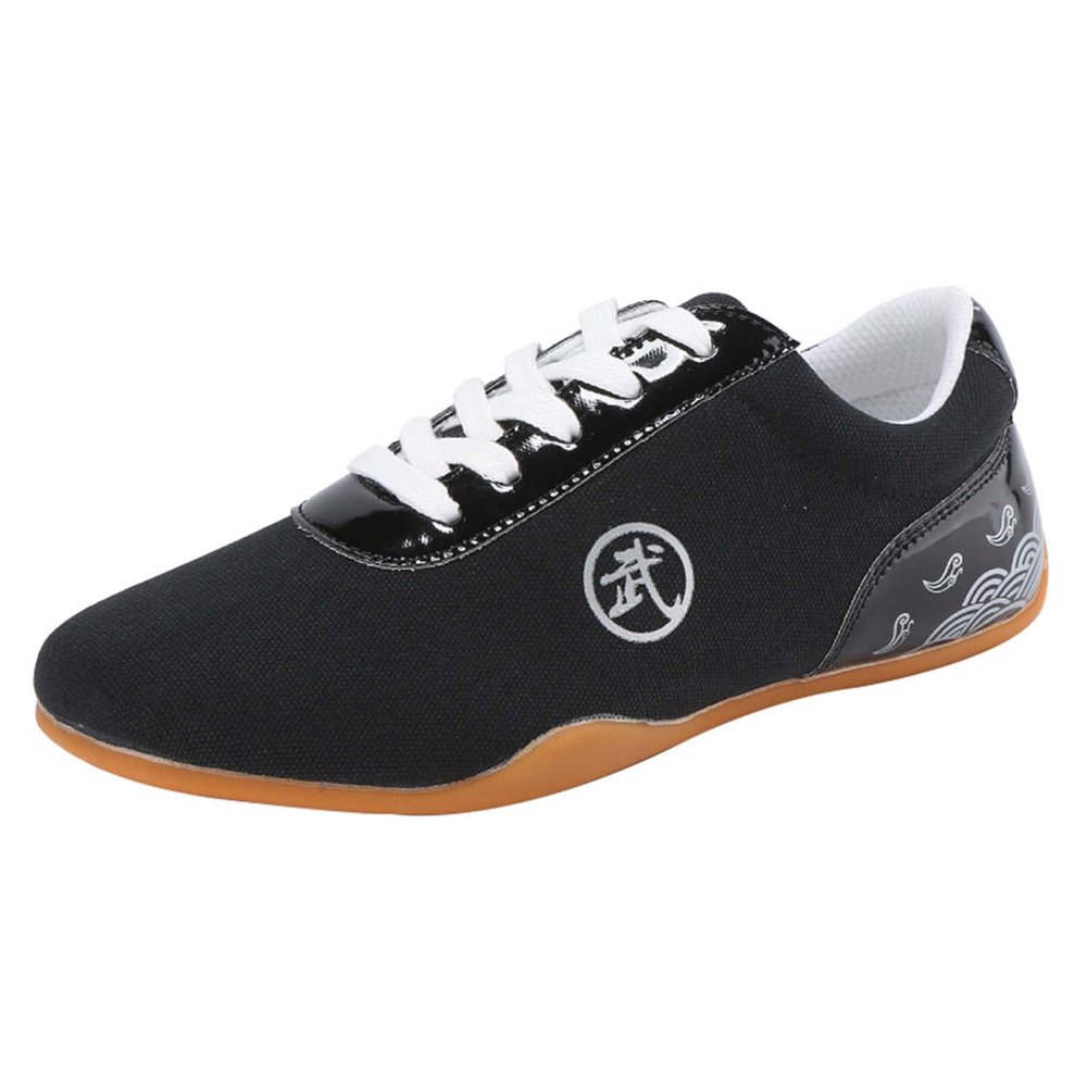 Basic Style for Daily Training Morning Exercises Shoes,kung Fu Tai Chi Shoes for Adults and Children,Black,44
