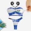 El Salvador Flag Women's Two Pieces Bikini Set Party Bikini Swimsuit Bathing Swimsuit Set L view 2