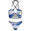 El Salvador Flag Women's Two Pieces Bikini Set Party Bikini Swimsuit Bathing Swimsuit Set L view 3