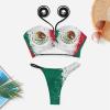 TAIZIYEAH Bikini 2023 Mexican Flag Bathing Suit Women's Two Pieces Swimwear Bikini Swimsuit 2XL view 2