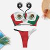 Bikini Swimsuit Women's Two Pieces Bikini Set Mexican Flag Bathing Swimsuit Set L view 2