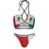 Bikini Swimsuit Women's Two Pieces Bikini Set Mexican Flag Bathing Swimsuit Set L view 3