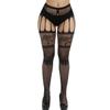 3 Pairs Women Classic Style Fishnet Thigh-High Stockings Tights Suspender Pantyhose Stockings for Women Girl (Black A) view 2