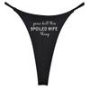 Southern Sisters Gonna Kill This Spoiled Wife Thing Bridal Thong for Brides Black Large view 1
