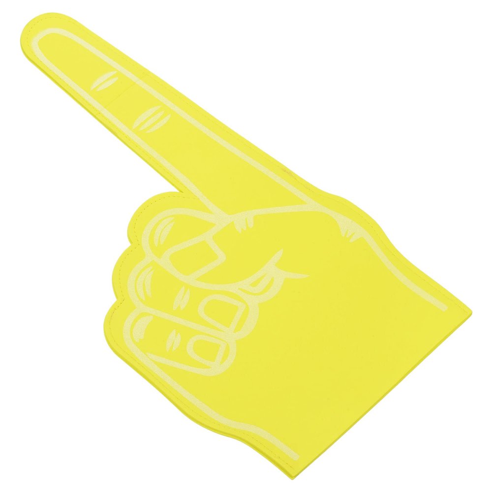 PATIKIL Foam Finger 18 Inch, Giant Foam Hands Number 1 Sports Themed Party Supplies Cheerleading for Sports Events Games Business Birthday Baseball Basketball Soccer Events Team, Yellow