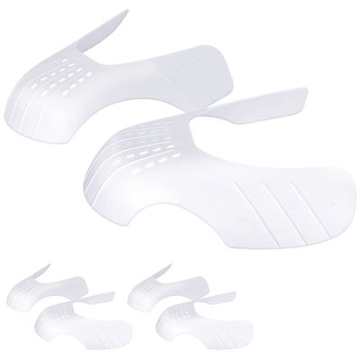 KHG Crease Protector Shoe Guard for Sneakers: Jordans/Air Force 1/ Dunks, 2 Pairs Anti Crease Shoe Protector, Men Women Kids Size 5.5-9, White