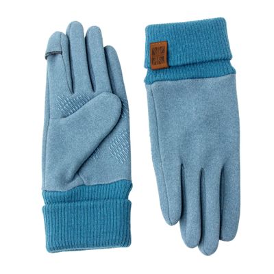 Britt's Knits Thermal Tech Touch Screen Cold Weather Texting Gloves Women, Men for Running, Driving, Working, Hiking - Blue, Large/X-Large
