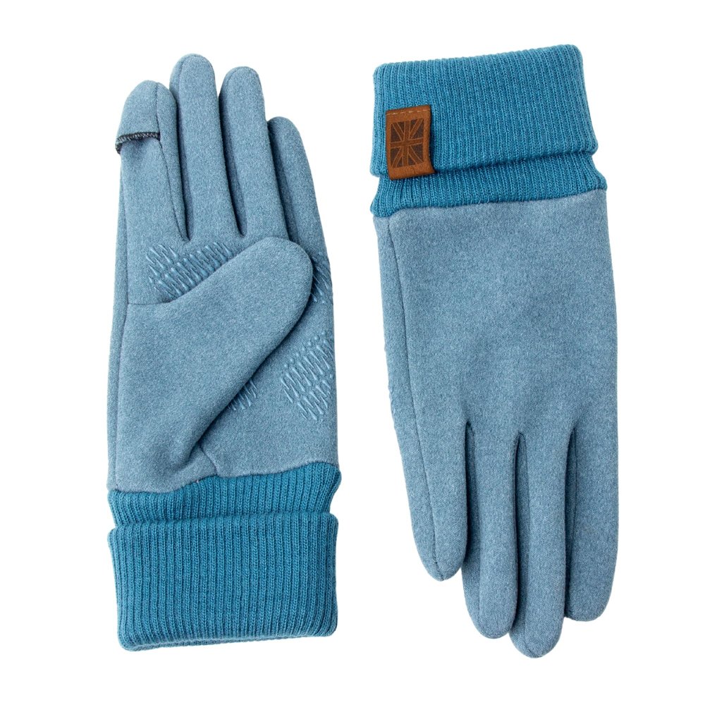 Britt's Knits Thermal Tech Touch Screen Cold Weather Texting Gloves Women, Men for Running, Driving, Working, Hiking - Blue, Large/X-Large