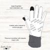 Britt's Knits Thermal Tech Touch Screen Cold Weather Texting Gloves Women, Men for Running, Driving, Working, Hiking - Blue, Large/X-Large view 4