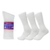 Diamond Star Diabetic Socks, Non-Binding Circulatory Cushion Cotton Crew Diabetic Socks for Men Women 9-11 (3 Pairs White) view 1