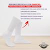 Diamond Star Diabetic Socks, Non-Binding Circulatory Cushion Cotton Crew Diabetic Socks for Men Women 9-11 (3 Pairs White) view 4
