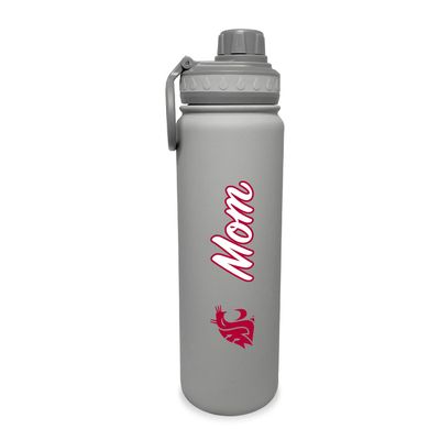 The Fanatic Group Washington State University Mom 24 oz. Stainless Steel Bottle - Gray