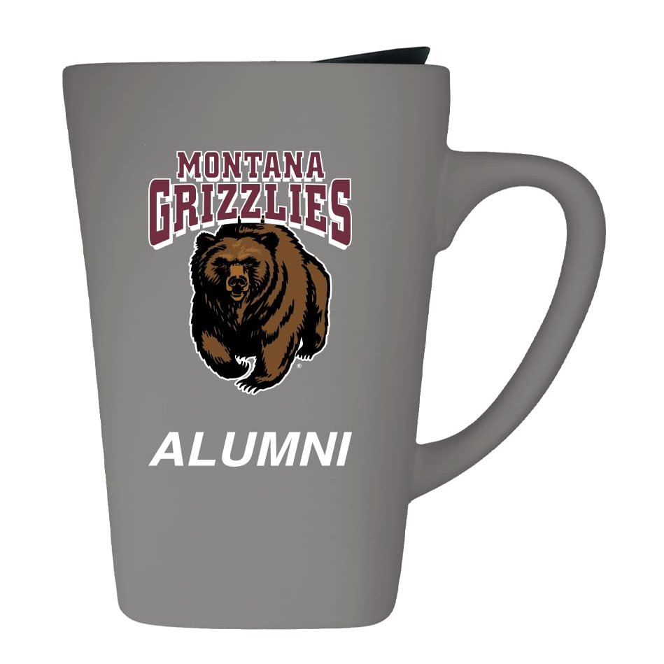 University of Montana Alumni 16oz Soft Touch Ceramic Travel Mug with Lid - Gray