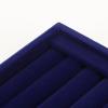 Jewelry Box, Jewelry Storage, 7 Slots Ring Earrings Tray Multifunctional Space Saving Blue Velvet Jewelry Display Case Display Organizer view 2