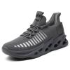 TSIODFO Men's Tennis Shoes Slip on Gym Workout Walking Athletic Sneakers Dark Grey Size 10 view 2