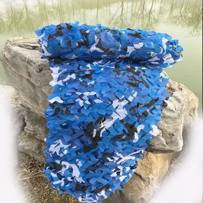 DIBAKO Blue Camo Net 5x10ft 10x16ft 10x20ft, 13x16ft 13x20ft 16.4x20ft 10x10ft, Military Camouflage Netting, Mesh Sun Shade for Courtyard Awning Party Ocean Swimming Pool (Size : 1.5mx1.5m/5x5ft)