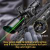 CVLIFE 2.5-10x40 Dual Illuminated Mil-dot Scope with Green Laser, Free 20mm Mount view 2