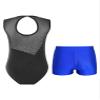 Freebily Kids Girls Sleeveless Gymnastic Leotard with Booty Shorts Tumbling Ballet Dance Outfits Athletic Dancewear Royal Blue 6 Years view 2