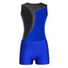 Freebily Kids Girls Sleeveless Gymnastic Leotard with Booty Shorts Tumbling Ballet Dance Outfits Athletic Dancewear Royal Blue 6 Years view 3