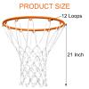 NEIJIANG Basketball Net Replacement Outdoor, Upgraded Thickening Heavy Duty, All Weather Anti Whip, Fits Standard Indoor or Outdoor 12 Loops Rim view 3