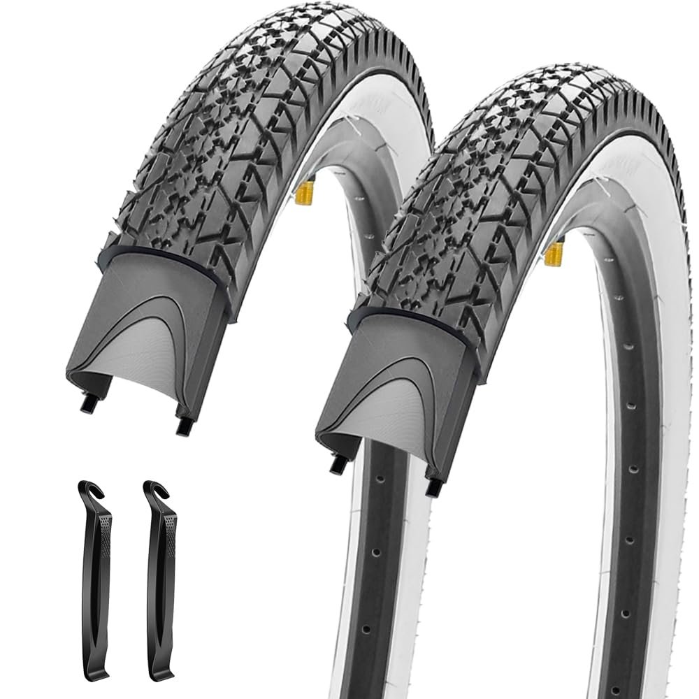 2 Pack 24x2.125 Cruiser Beach Bike Tires and Levers Bicycle Tires