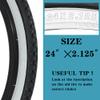 2 Pack 24x2.125 Cruiser Beach Bike Tires and Levers Bicycle Tires view 3