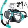 Nearsighted Snorkeling Gear for Adults Youth, Professional Shortsighted Full Dry Top Silicone Snorkel Set, Anti-Fog Diving Mask with Detachable Camera Mount for Scuba Diving, Spearfishing, Freediving view 1