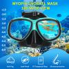 Nearsighted Snorkeling Gear for Adults Youth, Professional Shortsighted Full Dry Top Silicone Snorkel Set, Anti-Fog Diving Mask with Detachable Camera Mount for Scuba Diving, Spearfishing, Freediving view 2
