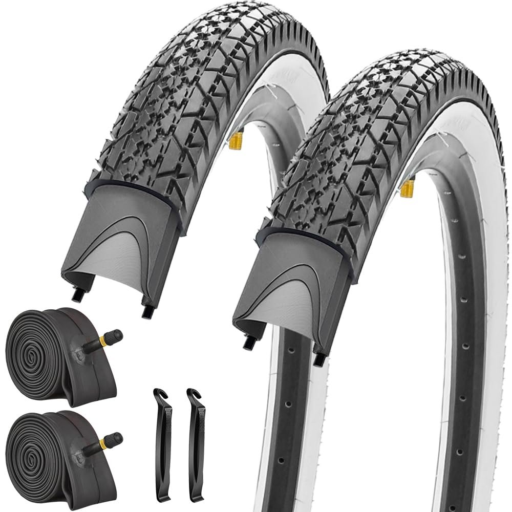 2 Pack 24x2.125 Cruiser Beach Bike Tires and Inner Tubes Pair Bicycle Tires