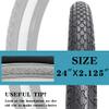 2 Pack 24x2.125 Cruiser Beach Bike Tires and Inner Tubes Pair Bicycle Tires view 3