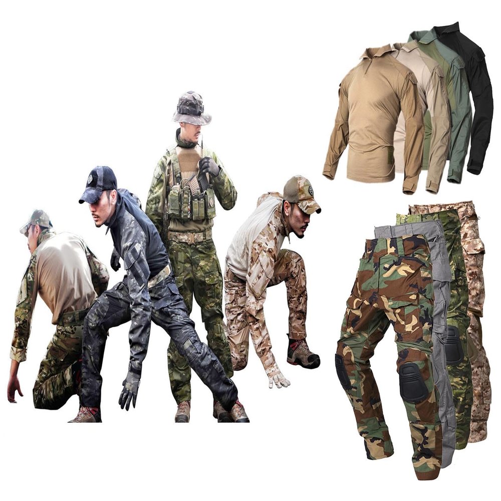 Elite Tribe Emerson G3 Combat Shirt Pants Tactical Military bdu Pants (Pants Black, X-Large)