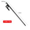 4 Pack Tent Stakes Heavy Duty Metal Tent Pegs with 10in Steel Tent Stakes+Fluorescent Silicone Rings+Special Bag for Camping Used on Rocks, Grassland (10in - 4 Pack) view 3